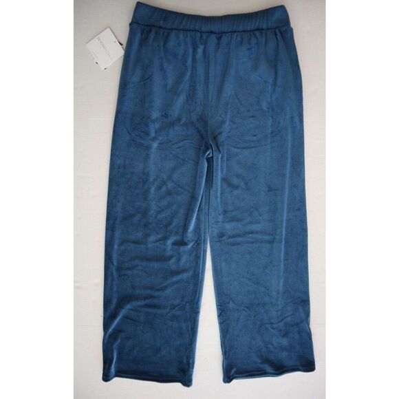 Beyond Yoga NV1221 Women's Sz M Celestial Blue Velvet Elevate Long Pants - Picture 2 of 10